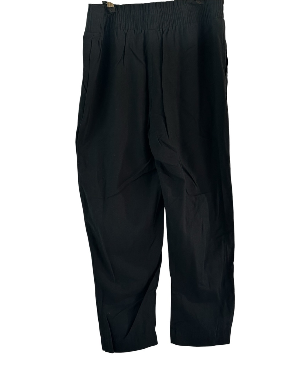 A New Day Black Pull-On Cropped Trousers | Minimalist Office Core Elastic Waist